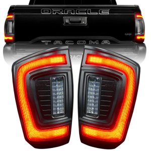 Toyota Tacoma LED Tail Lights - Rear - ORACLE Lighting - Flush Style - Black - `16-`23